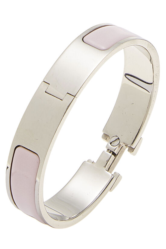 Pink Enamel Clic-Clac 'H' Bracelet Narrow, , large image number 1