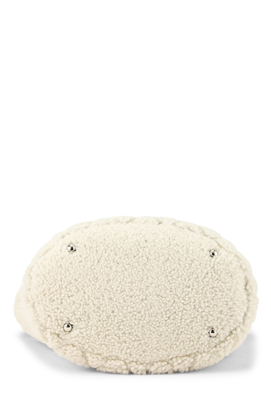 White Shearling 'Coco Neige' Tote, , large image number 4