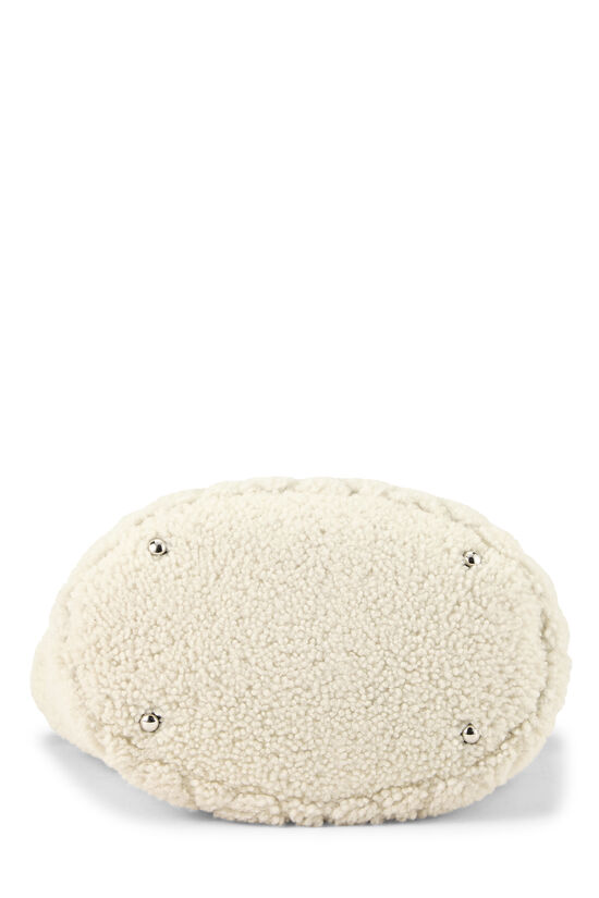 White Shearling 'Coco Neige' Tote, , large image number 4