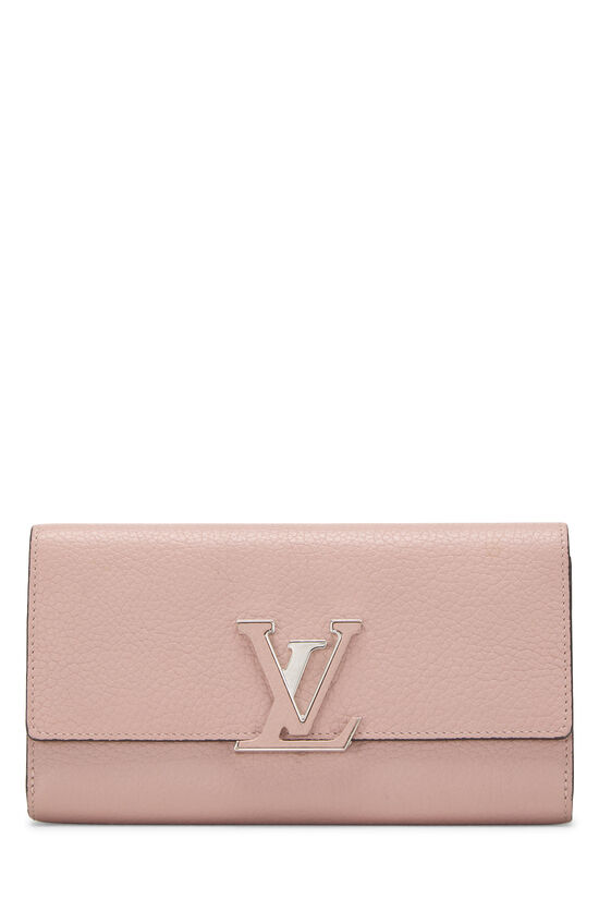 Pink Taurillon Leather Capucines Wallet, , large image number 0