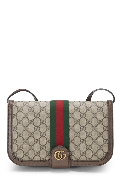 Gucci Brown GG Supreme Canvas Ophidia Messenger