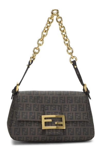 Fendi Brown Zucchino Coated Canvas Mama Mini