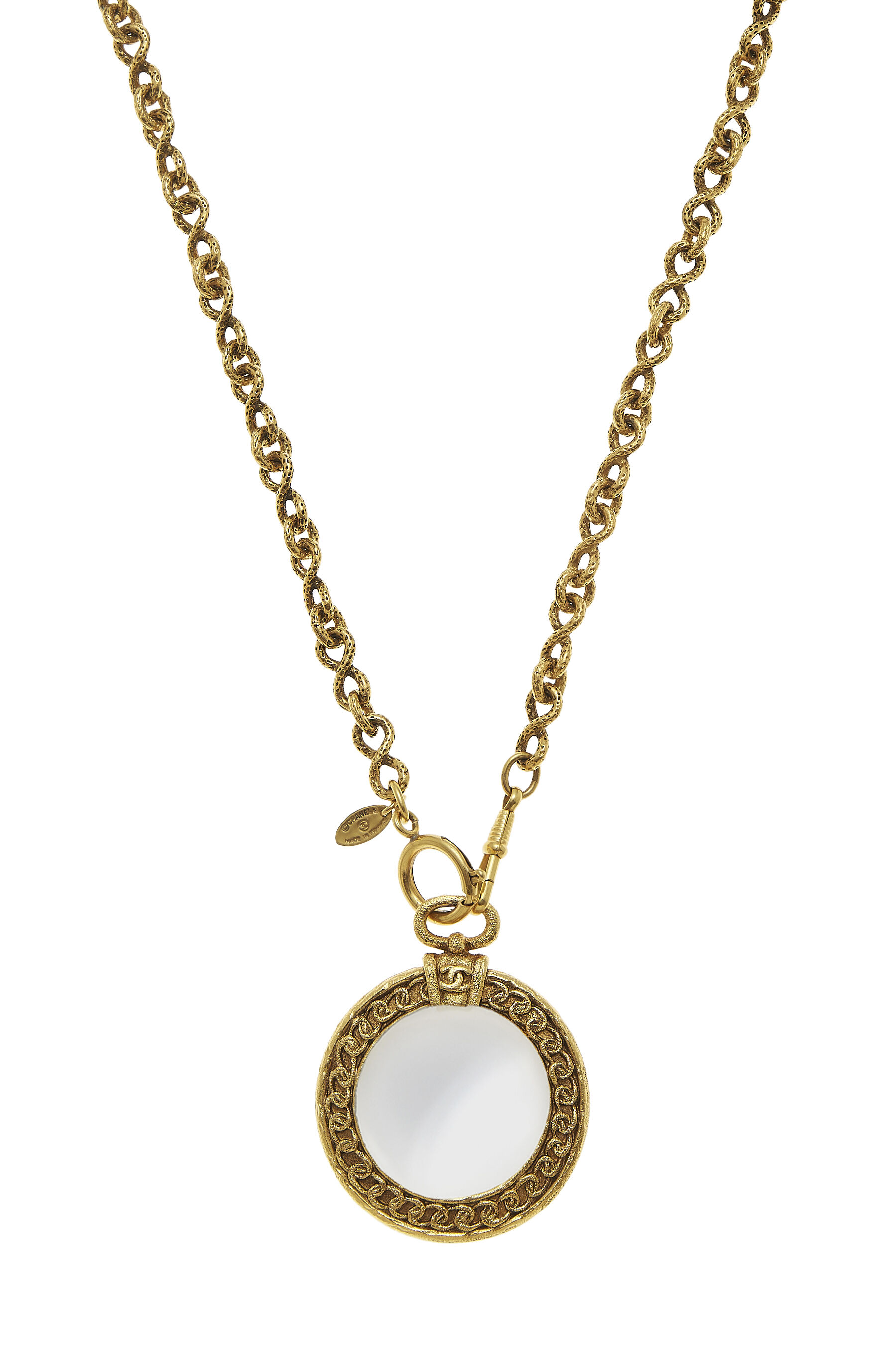Chanel Gold Loupe Long Necklace