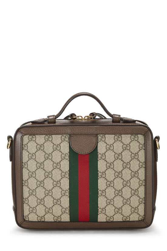 Gucci Gg Supreme Badge Messenger Bag in Brown for Men