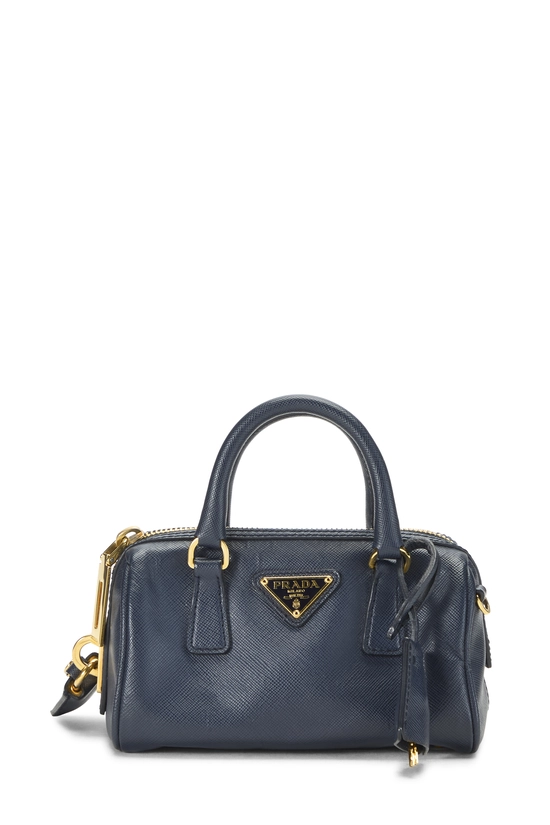 Navy Saffiano Leather Boston Mini, , large image number 0