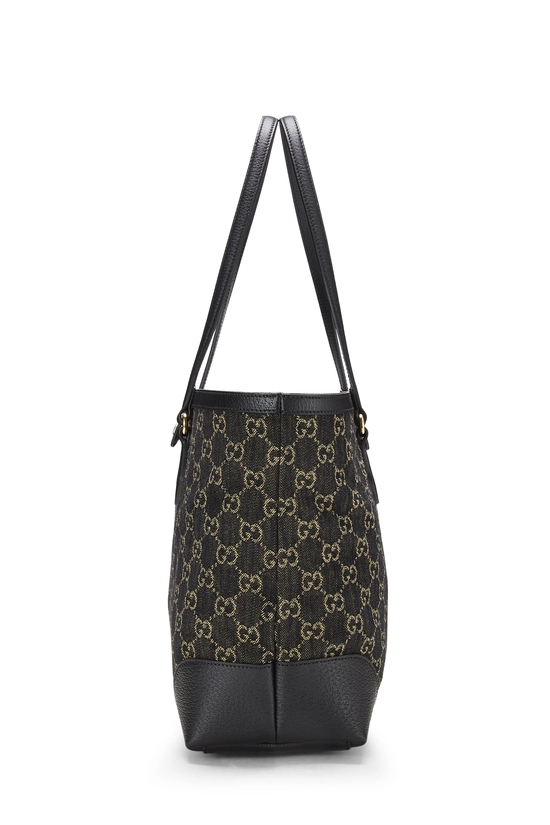 Black GG Denim Ophidia Tote Medium, , large image number 2