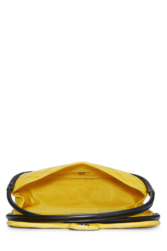 Yellow Quilted Lambskin Hula Hoop Bag Medium, , large image number 5