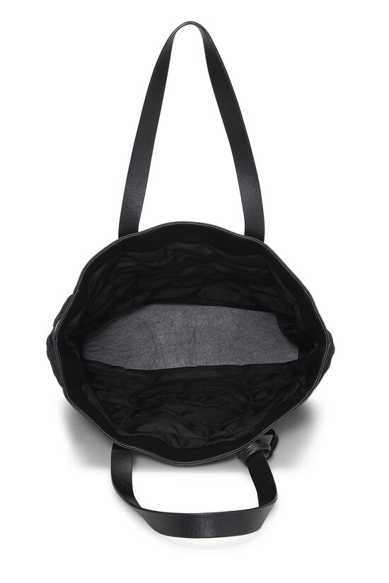 Black Terry Cloth 'CC' Tote, , large image number 7