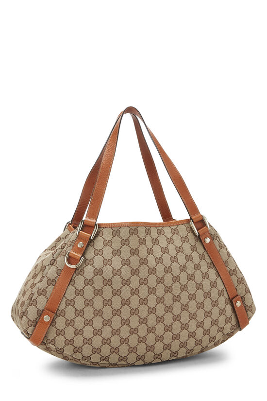Brown Original GG Canvas Abbey Tote Large, , large image number 1