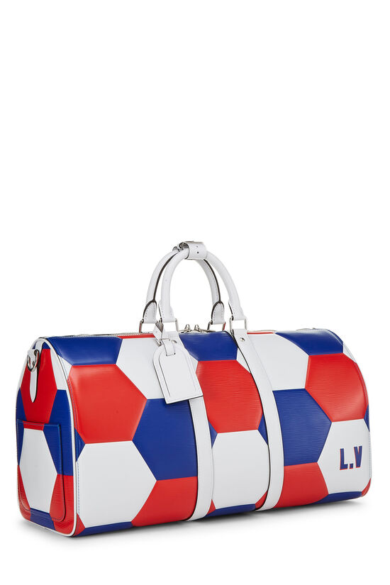 FIFA World Cup Red, White & Blue Leather Keepall Bandouliere 50, , large image number 1
