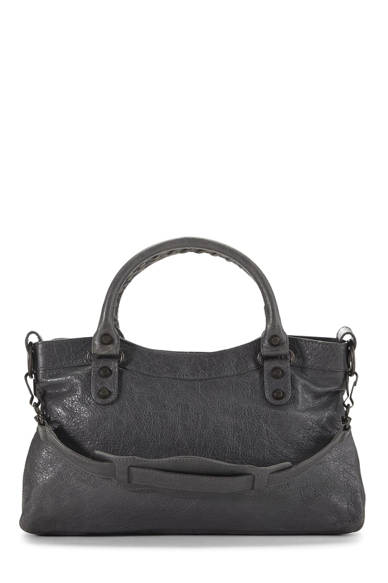 Grey Agneau Classic First Handbag, , large image number 3