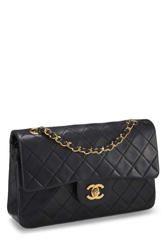 Black Quilted Lambskin Classic Double Flap Small, , large image number 1