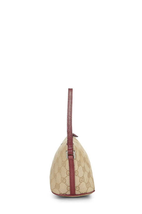 Burgundy Original GG Canvas Pouch, , large image number 2