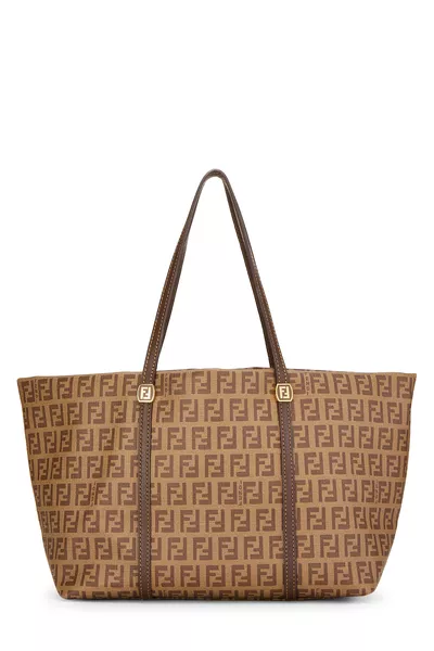 Brown Zucchino Coated Canvas Tote Small