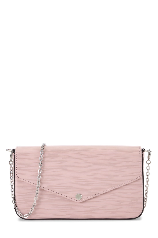 Rose Nacre Epi Pochette Felicie, , large image number 0