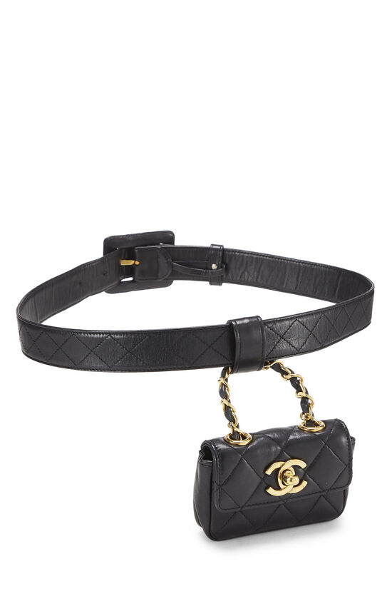Lot 398 - Chanel Black CC Logo Belt Bag