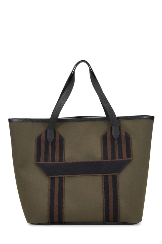 Green Canvas Pursangle Tote, , large image number 3
