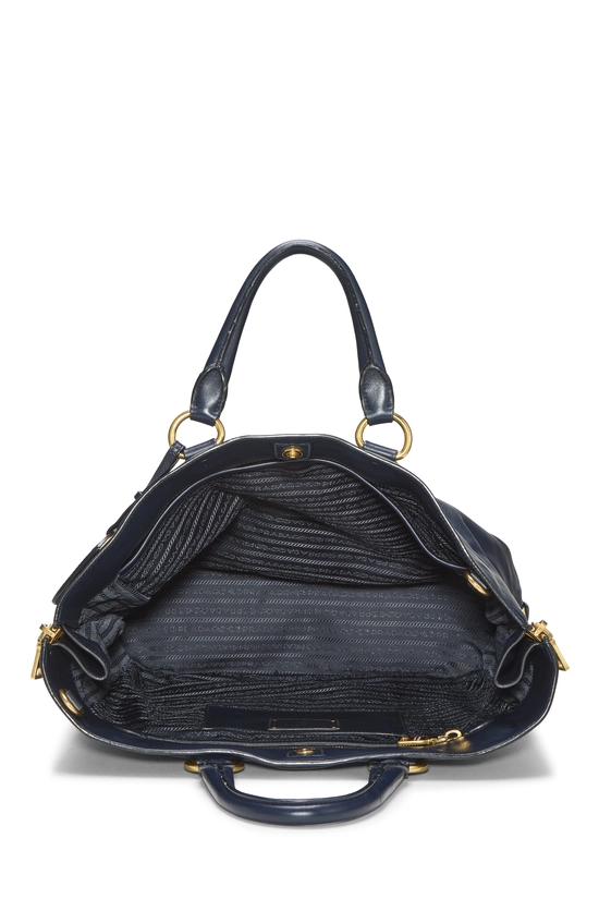 Navy Calfskin Side Zip Tote, , large image number 5