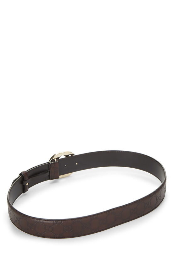 Brown Guccissima Leather Interlocking Belt, , large image number 2