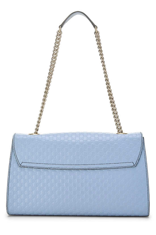 Blue Microguccissima Leather Emily Chain Shoulder Bag, , large image number 3