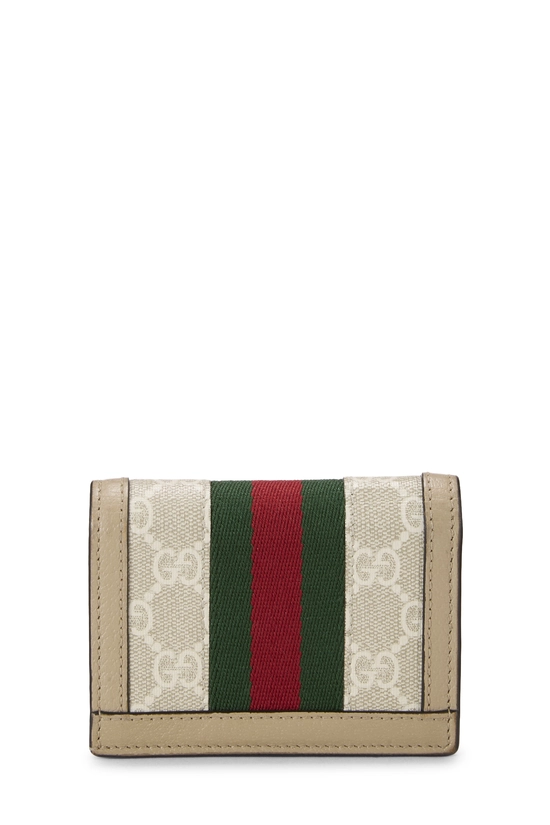 Beige GG Supreme Ophidia French Wallet, , large image number 2