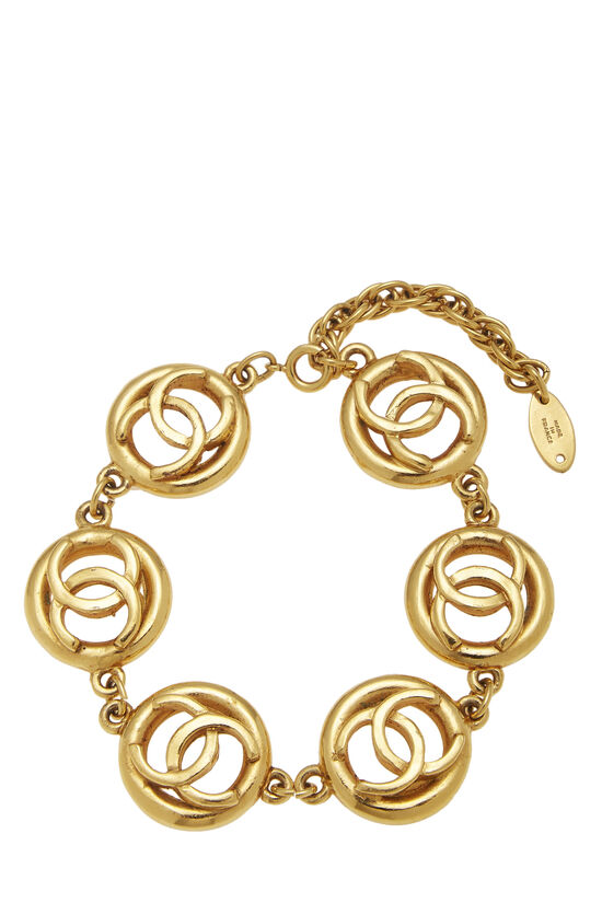 Gold 'CC' Circle Bracelet, , large image number 0
