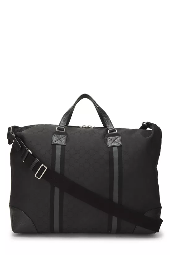 Black GG Nylon Weekender Large, , large image number 3
