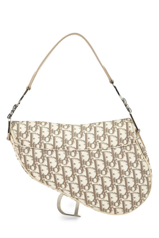 Beige Embroidered Floral Saddle Bag, , large image number 3