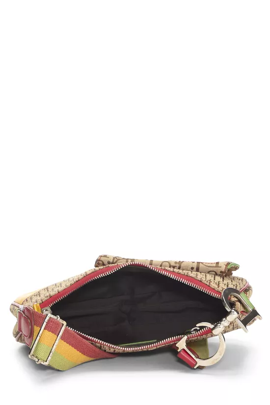 Multicolor Trotter Canvas Rasta Double Saddle Bag, , large image number 5