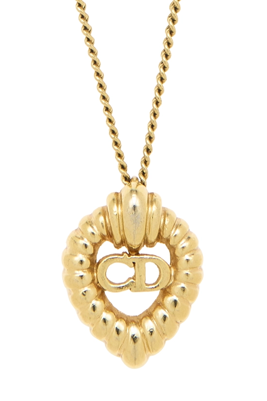 Gold 'CD' Necklace Small, , large image number 1