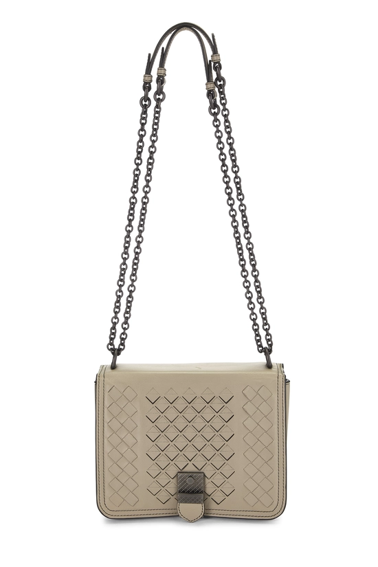 Grey Intrecciato Runway Shoulder Bag, , large image number 0