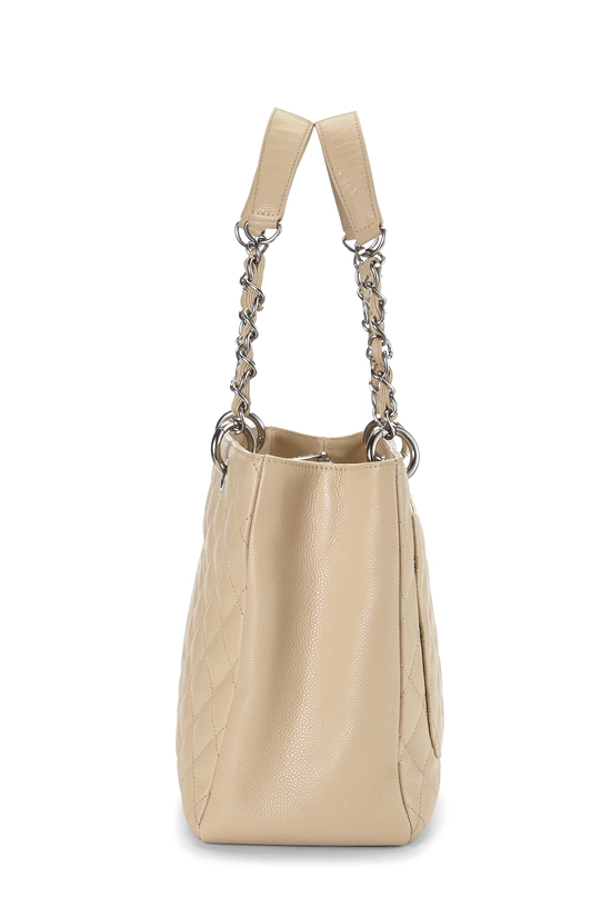 Beige Quilted Caviar Grand Shopping Tote (GST), , large image number 2