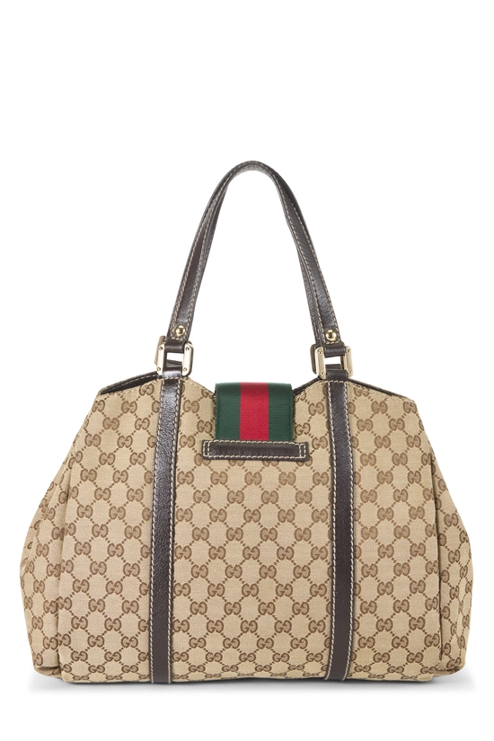 Original GG Canvas New Ladies Web Tote, , large image number 3