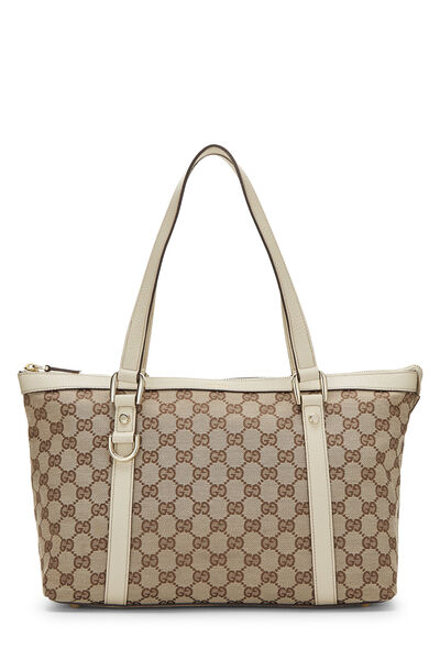 Original GG Canvas Abbey Zip Tote Small