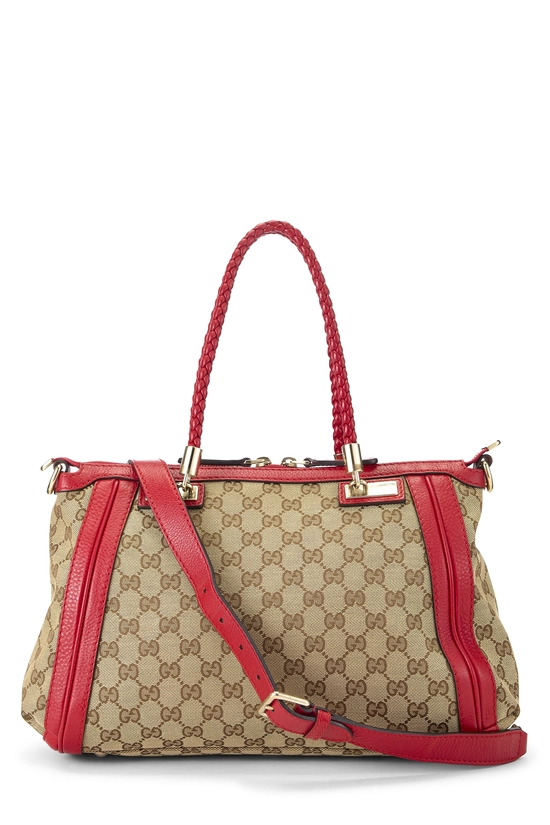 Red Original GG Canvas Bella Zip Tote, , large image number 3