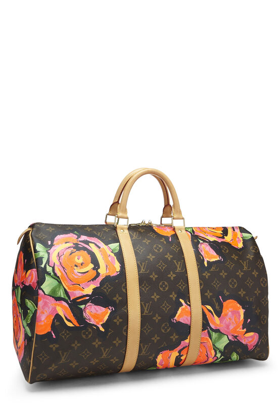 Stephen Sprouse x Louis Vuitton Monogram Roses Keepall 50, , large image number 1