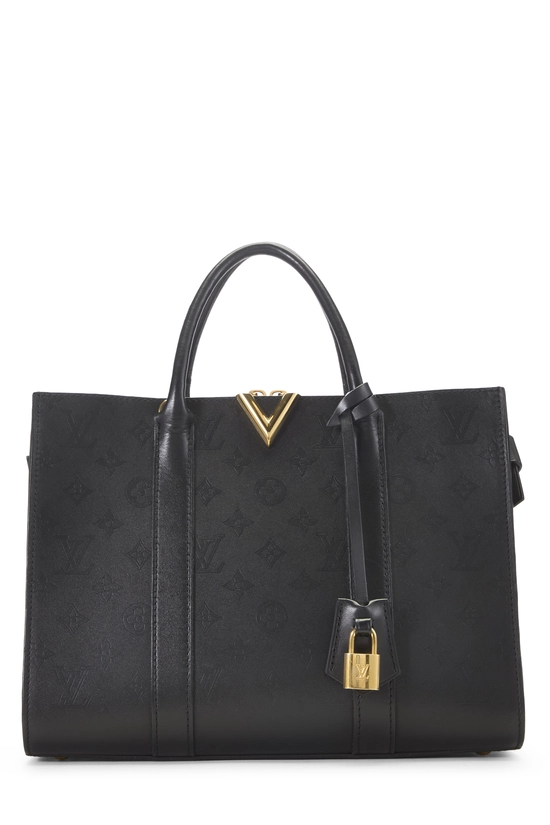Black Monogram Cuir Plume Leather Very Tote MM, , large image number 0