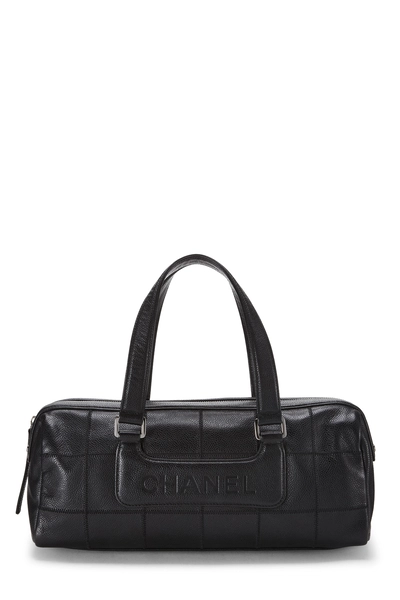 Chanel Black Caviar Chocolate Bar Boston Bag