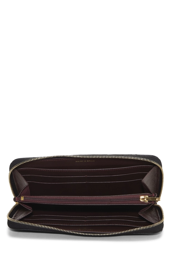Black Lambskin Zip Around Wallet, , large image number 3