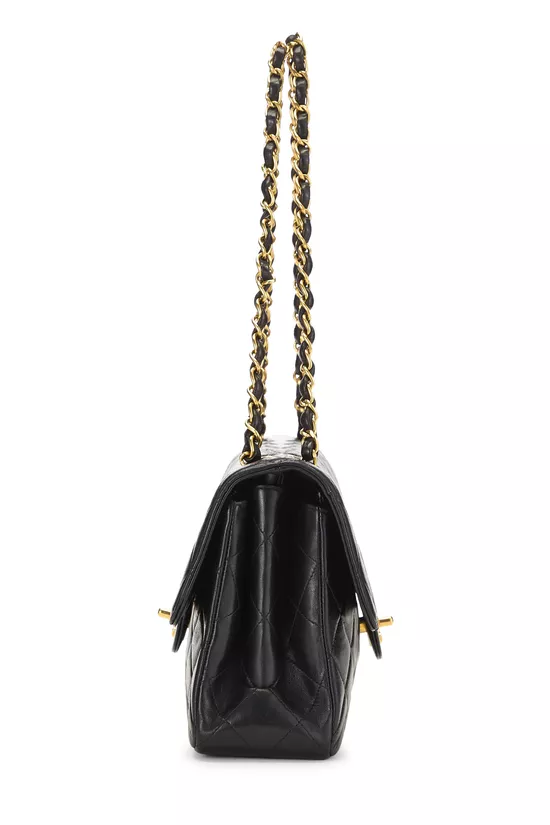 Black Quilted Lambskin Double Sided Classic Flap Medium, , large image number 2