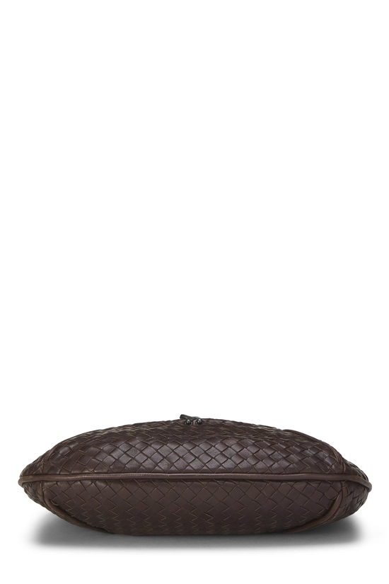 Brown Intrecciato Leather Hobo Small, , large image number 4