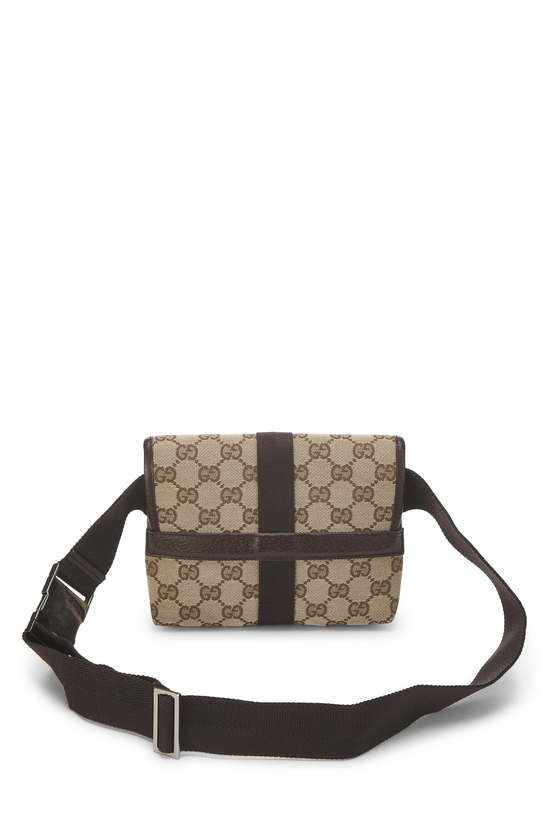 Brown Original GG Canvas Buckle Flap Belt Bag Small, , large image number 3