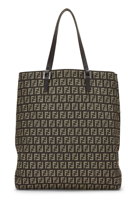 Brown Zucca Canvas Selleria Vertical Tote Small, , large image number 4