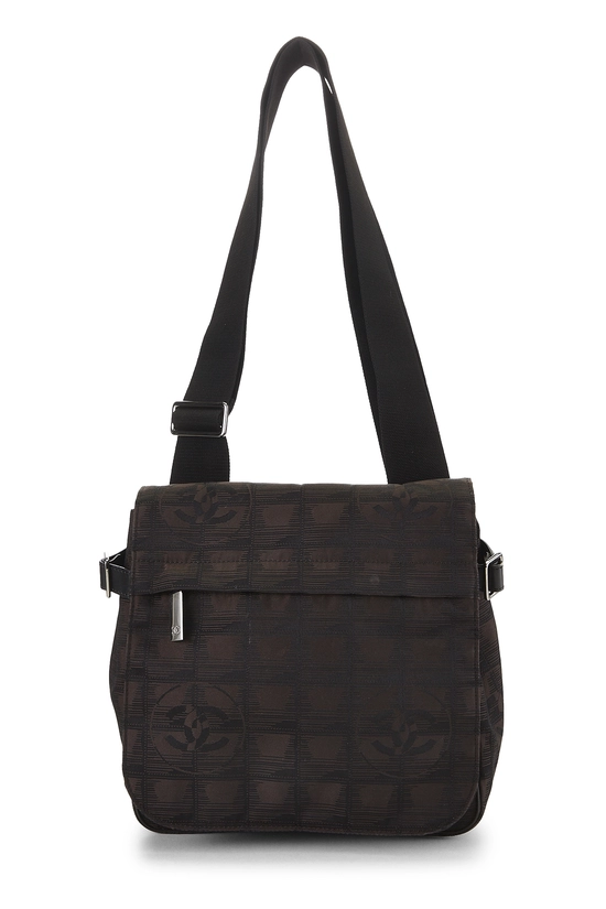 Brown Nylon Travel Line Shoulder Bag Small, , large image number 0