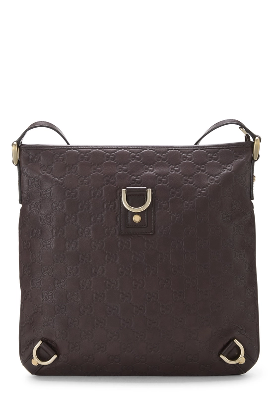 Brown Guccissima D-Ring Abbey Messenger, , large image number 0