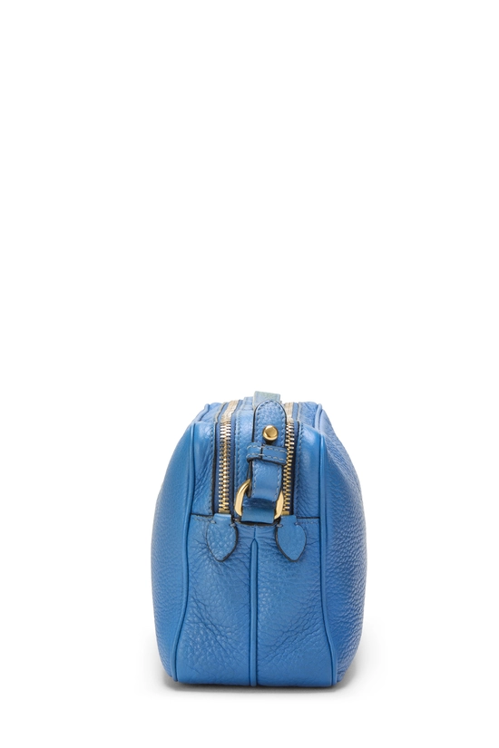 Blue Vitello Daino Camera Bag, , large image number 2