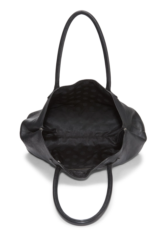 Black Leather 3 Crosses Patch Tote, , large image number 5