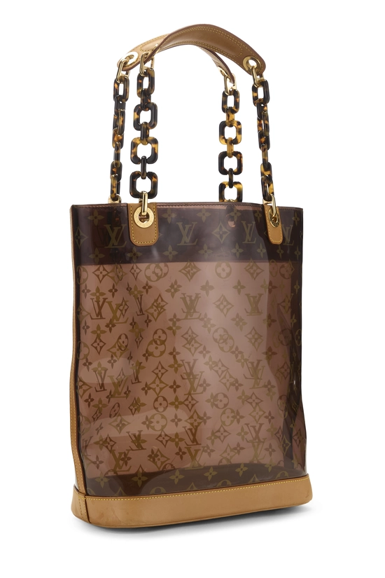 Brown Monogram Vinyl Ambre Cabas MM, , large image number 1
