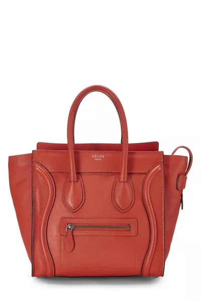 Orange Leather Luggage Micro