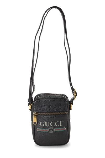 Black Leather Vertical Camera Bag Mini